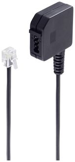 Bild vom Artikel Shiverpeaks Telefon (analog) Adapter [1x RJ11-Stecker 6p4c - 1x TAE-F-Buchse] 0.2m Schwarz vom Autor 