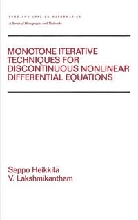 Produktbild: Monotone Iterative Techniques for Discontinuous Nonlinear Differential Equations