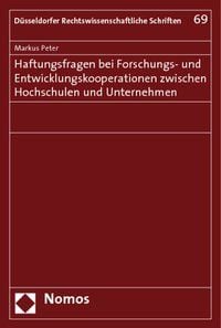 Produktbild: Haftungsfragen bei Forschungs- und Entwicklungskooperationen zwischen Hochschulen und Unternehmen