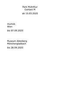 Produktbild: Park McArthur. Contact M