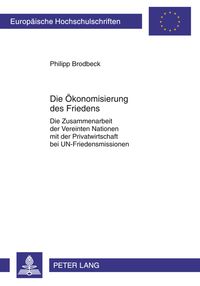 Produktbild: Die Oekonomisierung des Friedens