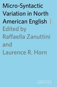 Produktbild: Micro-Syntactic Variation in North American English