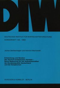 Produktbild: Entwicklung und Struktur des deutsch-sowjetischen Handels -