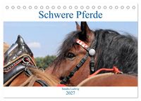 Produktbild: Schwere Pferde 2027 (Tischkalender 2027 DIN A5 quer), CALVENDO Monatskalender