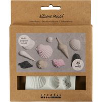 Produktbild: Creativ Company Silikonform, Schneckenmuscheln und Muscheln, H 1 cm, L 1-2,8 cm, 1 Stk