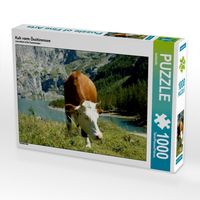 Produktbild: CALVENDO Puzzle Kuh vorm &Ouml;schinensee | 1000 Teile Lege-Gr&ouml;&szlig;e 64x48cm Foto-Puzzle f&uuml;r gl&uuml;ckliche Stunden