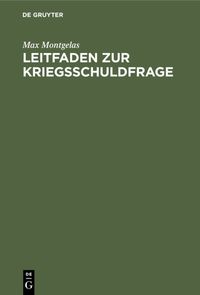 Produktbild: Leitfaden zur Kriegsschuldfrage