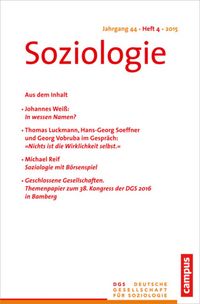Produktbild: Soziologie 4.2015
