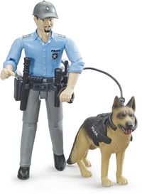 Produktbild: Bruder 62150 bworld Polizist mit Hund