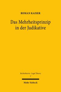Produktbild: Das Mehrheitsprinzip in der Judikative