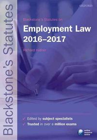 Produktbild: Blackstone's Statutes on Employment Law 2016-2017