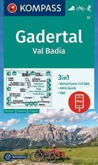 Produktbild: KOMPASS Wanderkarte 51 Gadertal / Val Badia 1:25.000