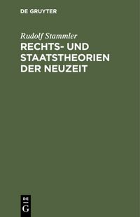 Produktbild: Rechts- und Staatstheorien der Neuzeit