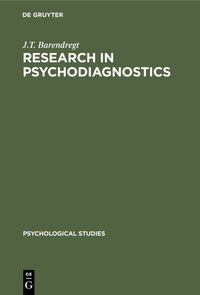 Produktbild: Research in Psychodiagnostics
