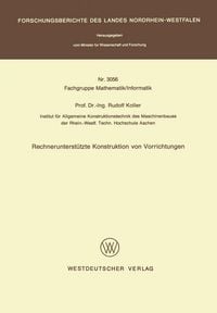 Produktbild: Rechnerunterst&uuml;tzte Konstruktion von Vorrichtungen