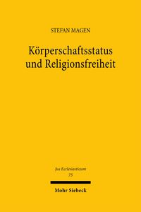 Produktbild: K&ouml;rperschaftsstatus und Religionsfreiheit