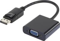 Produktbild: Renkforce RF-4212174 DisplayPort / VGA Adapter [1x DisplayPort Stecker - 1x VGA-Buchse] Schwarz vergoldete Steckkontakte 12.00 cm