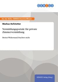 Produktbild: Vermittlungsportale f&uuml;r private Zimmervermittlung