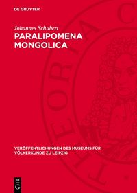 Produktbild: Paralipomena Mongolica