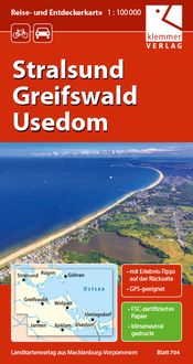 Produktbild: Reise- und Entdeckerkarte Stralsund, Greifswald, Usedom 1 : 100 000