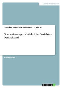 Produktbild: Generationengerechtigkeit im Sozialstaat Deutschland