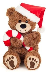 Produktbild: Teddy Hermann 94703 - Weihnachtsteddy mit Zuckerstange, Pl&uuml;sch, 30 cm
