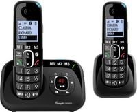 Produktbild: Amplicomms BigTel 1582 DECT-Mobilteil Freisprechen, f&uuml;r H&ouml;rger&auml;te kompatibel, Wahlwiederholung, Anrufbeantworter LED-Display Schwarz