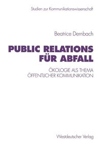 Produktbild: Public Relations f&uuml;r Abfall