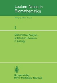 Produktbild: Mathematical Analysis of Decision Problems in Ecology