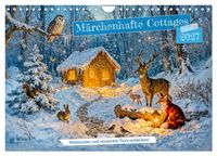 Produktbild: M&auml;rchenhafte Cottages - Waldzauber und versteckte Tiere entdecken! (Wandkalender 2027 DIN A4 quer), CALVENDO Monatskalender