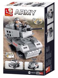 Bild vom Artikel Sluban M38-B0537B - Army, Panzer, grau, 3-in-1 Mini-Bausatz, Klemmbausteine vom Autor 