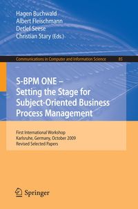 Produktbild: S-BPM ONE: Setting the Stage for Subject-Oriented Business Process Management