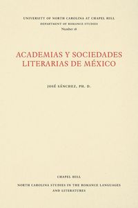 Produktbild: Academias y Sociedades Literarias de M&eacute;xico