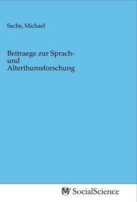 Produktbild: Beitraege zur Sprach- und Alterthumsforschung