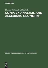 Produktbild: Complex Analysis and Algebraic Geometry