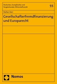Produktbild: Gesellschafterfremdfinanzierung und Europarecht