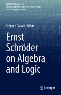 Produktbild: Ernst Schröder on Algebra and Logic