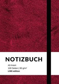 Produktbild: Notizbuch A5 liniert - 100 Seiten 90g/m&sup2; - Soft Cover violett - Papier