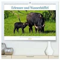 Produktbild: Erlensee und Wasserb&uuml;ffel (hochwertiger Premium Wandkalender 2027 DIN A2 quer), Kunstdruck in Hochglanz