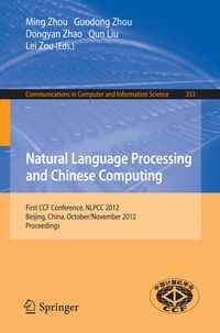 Produktbild: Natural Language Processing and Chinese Computing