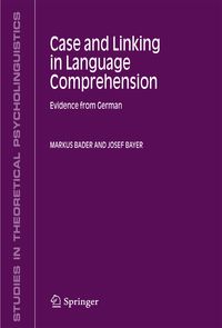 Produktbild: Case and Linking in Language Comprehension