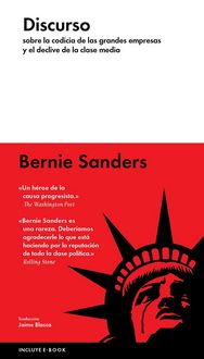 Produktbild: Sanders, B: Discurso : sobre la codicia de las grandes empre