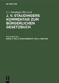 Produktbild: Familienrecht, Teil 2: 1589-1921