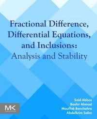 Produktbild: Fractional Difference, Differential Equations, and Inclusions