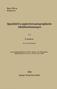 Produktbild: Quantitative papierchromatographische Alkalibestimmungen