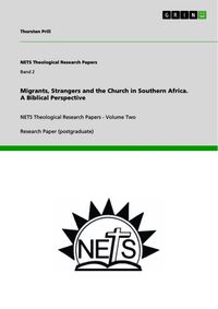 Produktbild: Migrants, Strangers and the Church in Southern Africa. A Biblical Perspective