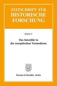 Produktbild: Das Interdikt in der europ&auml;ischen Vormoderne.