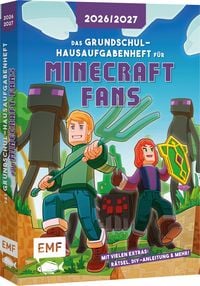 Produktbild: Das Grundschul-Hausaufgabenheft f&uuml;r Minecraft-Fans 2026/2027