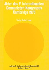 Produktbild: Akten des V. Internationalen Germanisten-Kongresses- Cambridge 1975