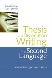 Produktbild: Paltridge, B: Thesis and Dissertation Writing in a Second La